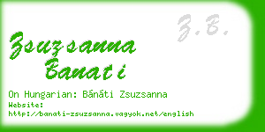 zsuzsanna banati business card