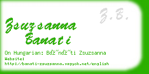 zsuzsanna banati business card